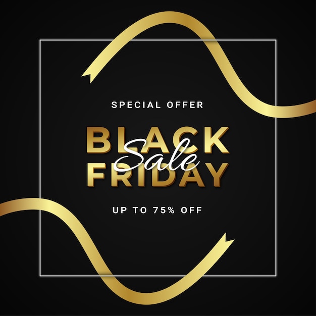 Black friday square banner