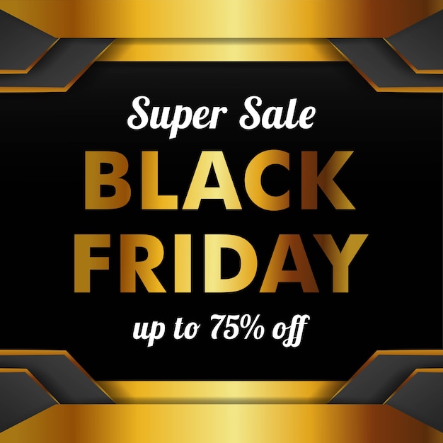 Black friday super sale banner design