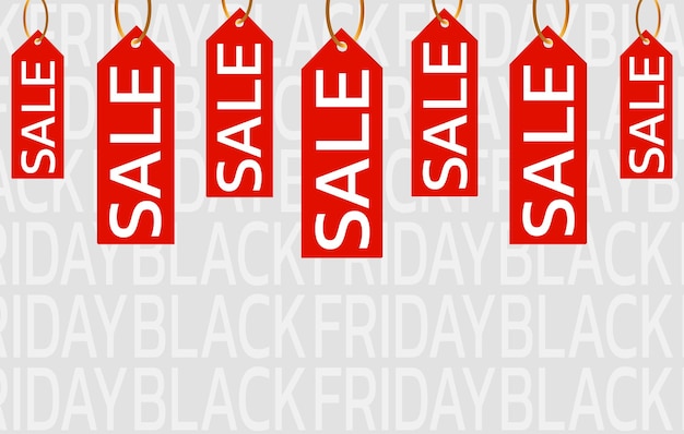 Vettore super saldi del black friday. banner, poster su sfondo scuro. podio in vendita