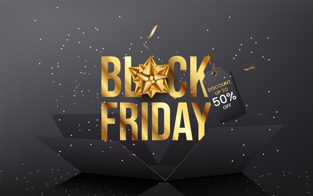 Promozione banner super saldi del black friday