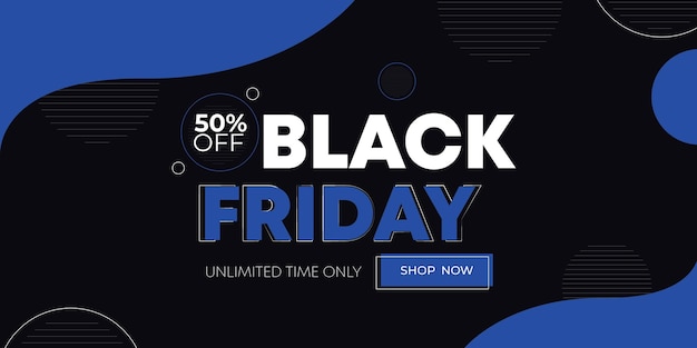 Black friday super sale banner template