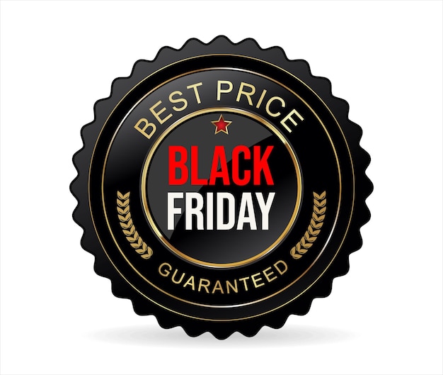 Black Friday super sale and best price badge isolated on white background