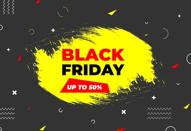 Black Friday Super Sale Black Friday Sale banner Black Friday template design Vector illustration