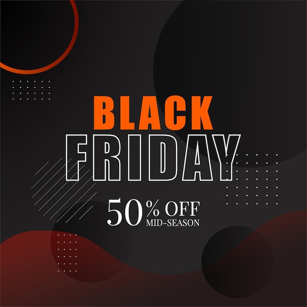 Black Friday Super Sale Discount Social Media Post, Banner