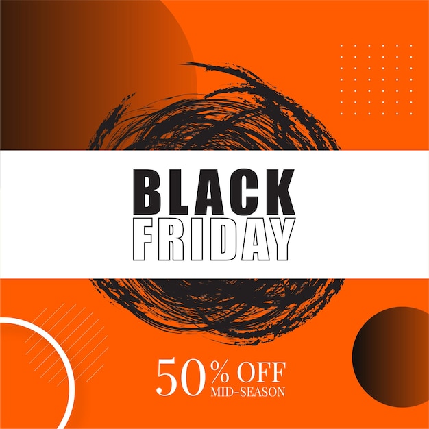 Black Friday Super Sale Discount Social Media Post, Banner