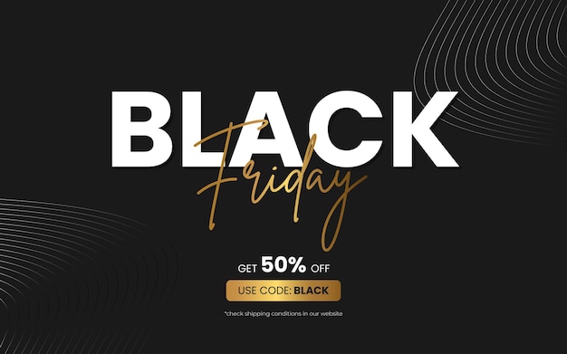 Banner web di sconto super vendita del black friday