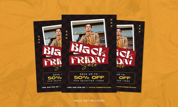 Black friday super sale flyer design template