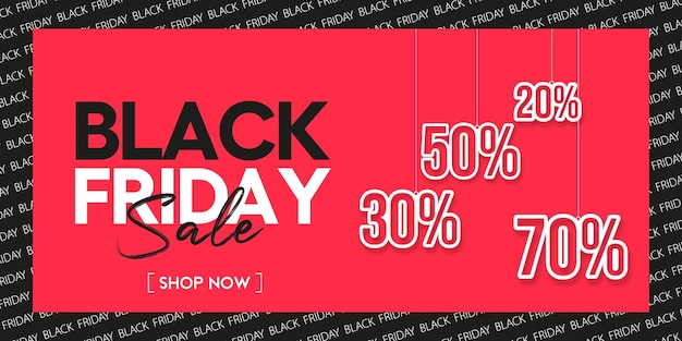 Vector black friday super sale social media banner template design