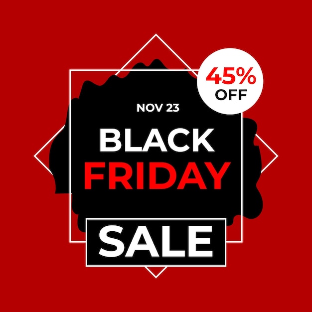 Black Friday super sale social media banner template Design