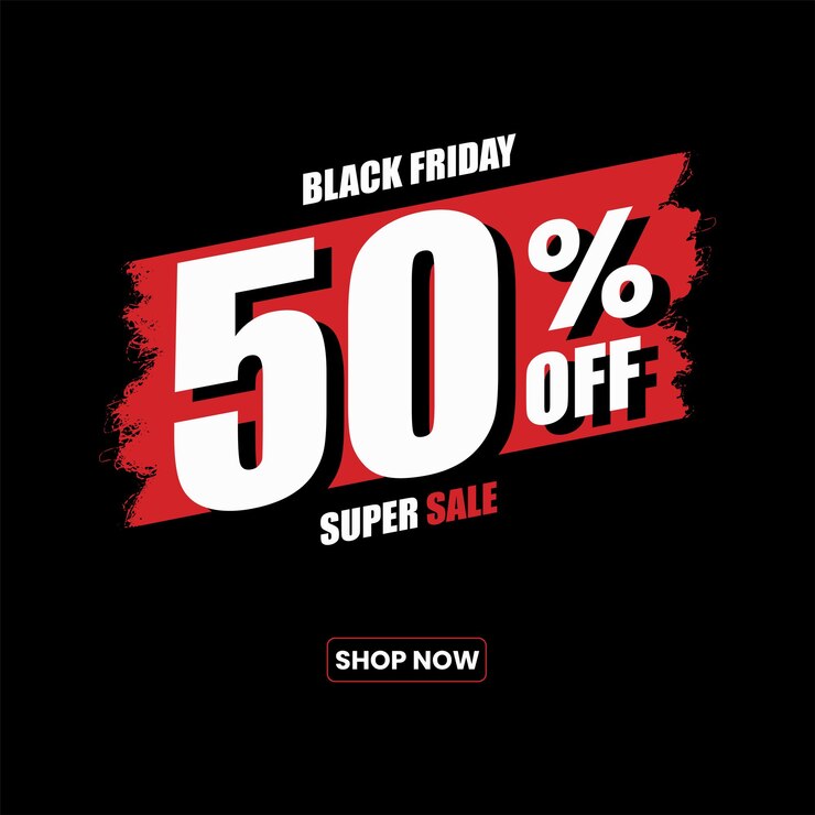 Vector black friday super sale social media banner template