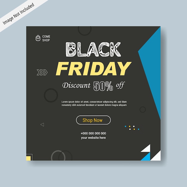 Vector black friday super sale social media banner template