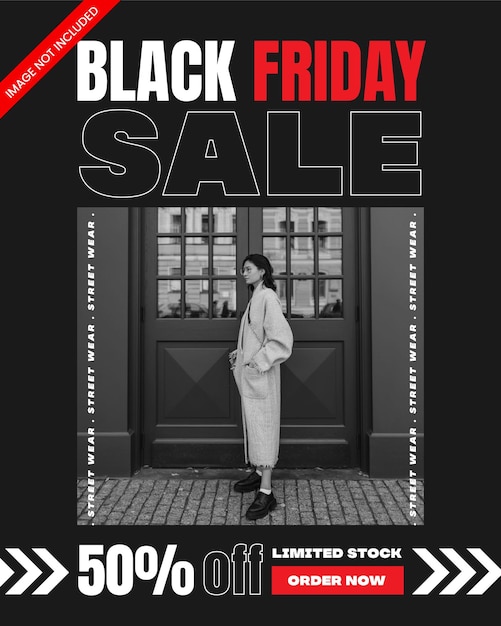 Black Friday Super sale Social Media Post Template