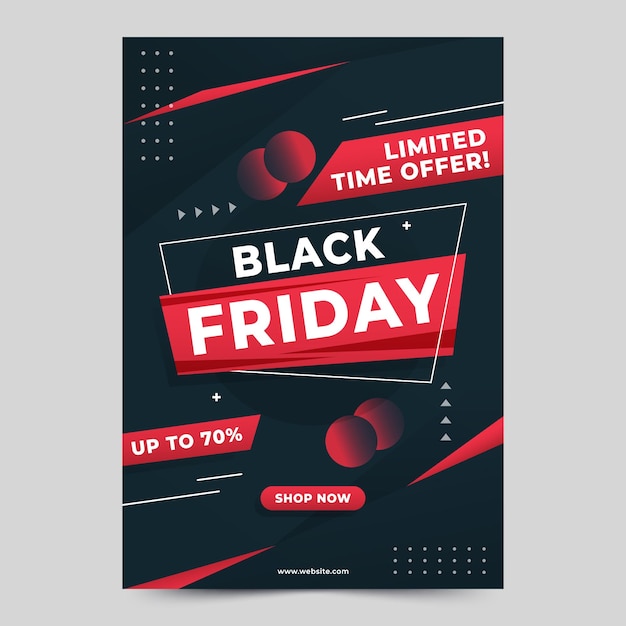 Black friday super sale social media-sjabloon voor spandoek. black friday-verkoopbanner met rood zwart.