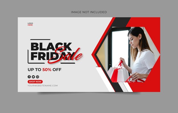 Black friday super sale web banner template