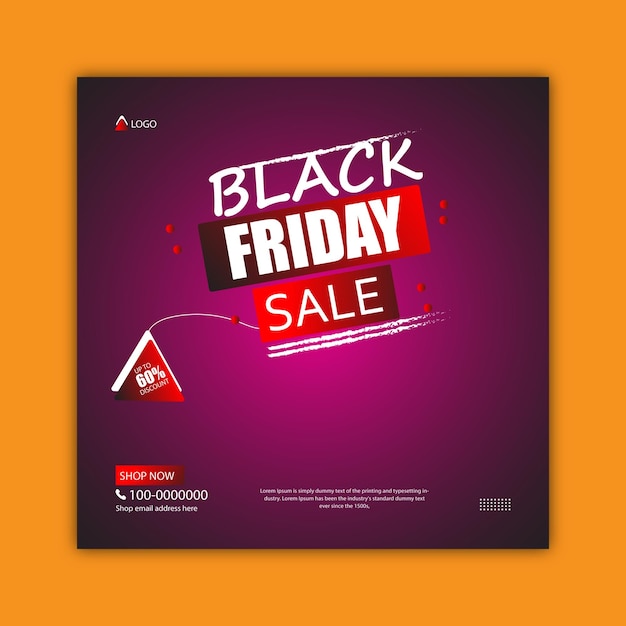 Black friday super social media banner design