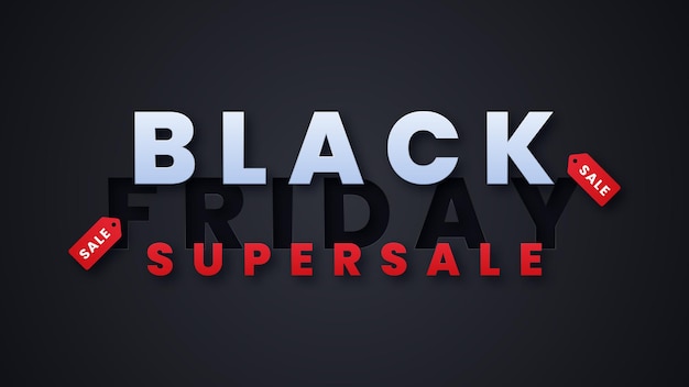 Vector black friday supersale background