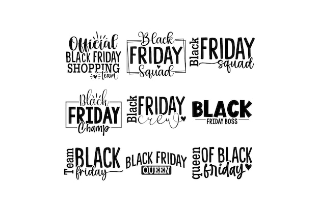 Vector black friday svg bundle