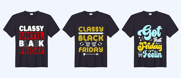 Black Friday T-shirt Design Bundel vector