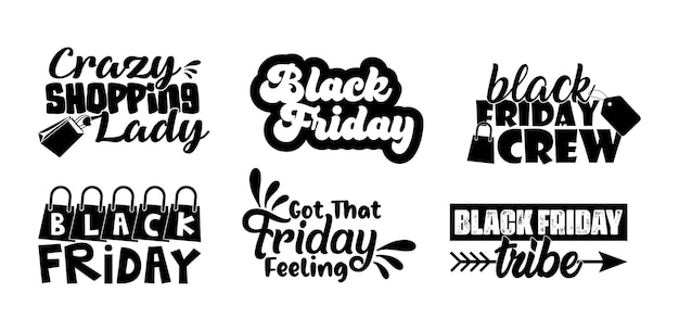 Black Friday T shirt Design Bundle Black Friday T shirt Quotes about Black Friday