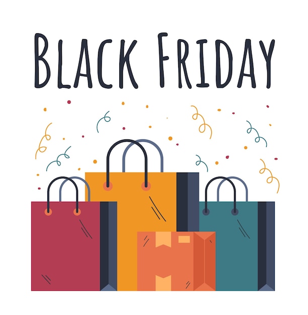 Black friday tassen verkoop korting ontwerpelement concept