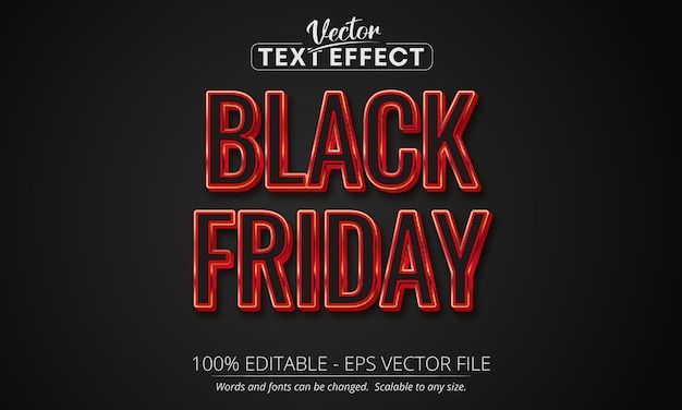 Black Friday tekst bewerkbaar teksteffect