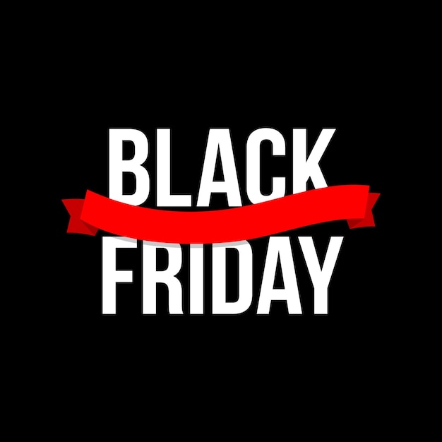 Black friday-tekstbanner.