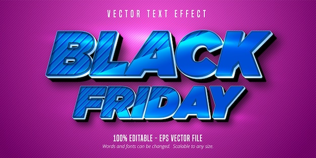 Black friday text, editable text effect