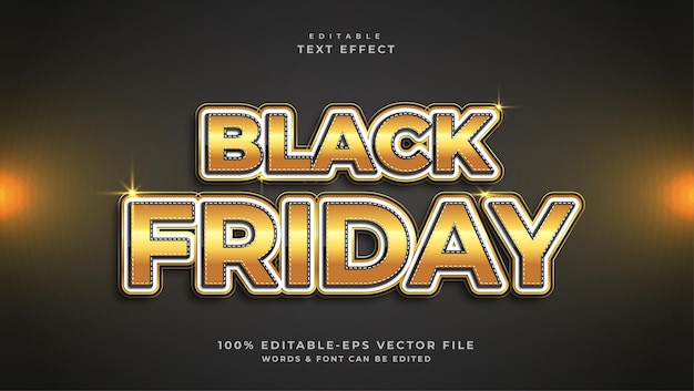 Black friday text editable text effect