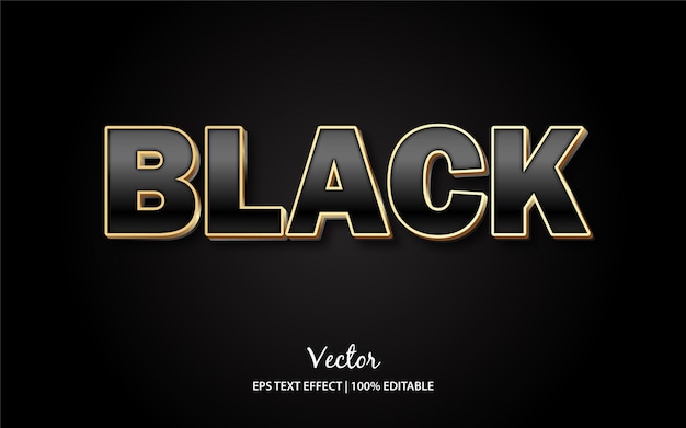 Black Friday text effect template or eps editable vector text effect