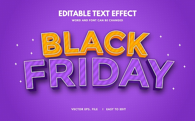 Black friday  text effect template