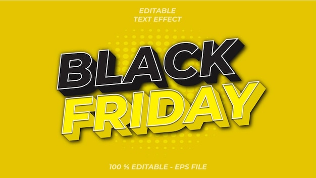 Vector black friday text effect