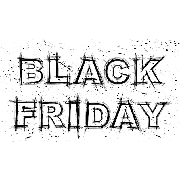 Vector black friday text grunge background