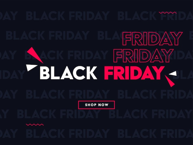 Black Friday Text Pattern Background For Advertising Poster Design