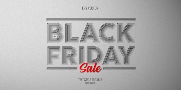 Black friday text style effect