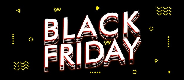 Vector black friday theme banner template