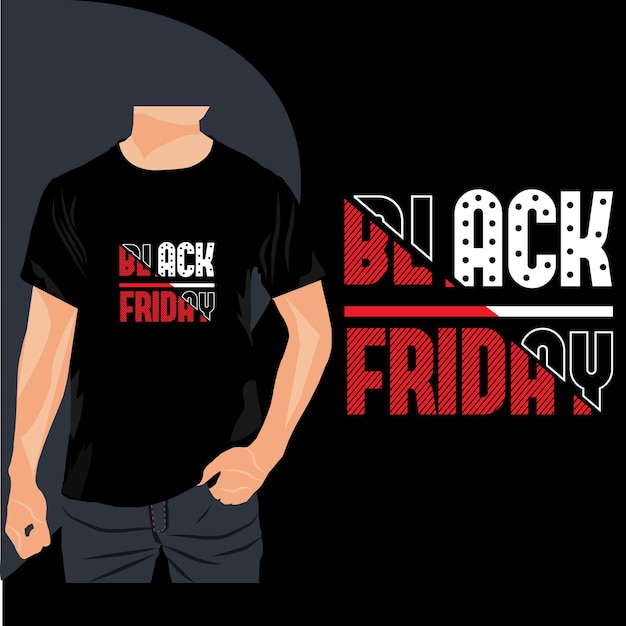 Black friday typografie t-shirtontwerp