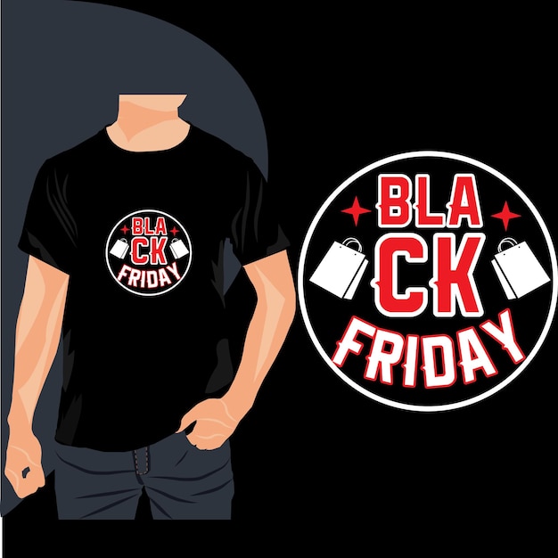 Black friday typography t shirt design