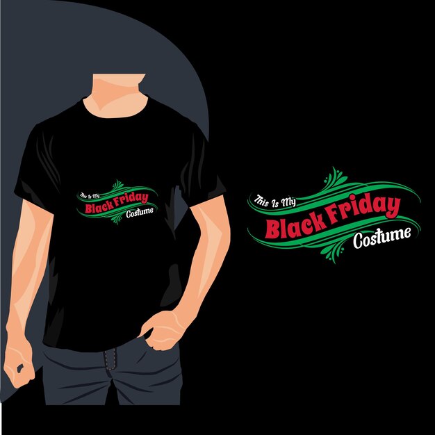 Black friday typography trendy t shirt design