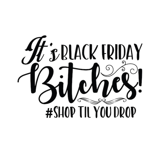 Vector black friday typography vector design