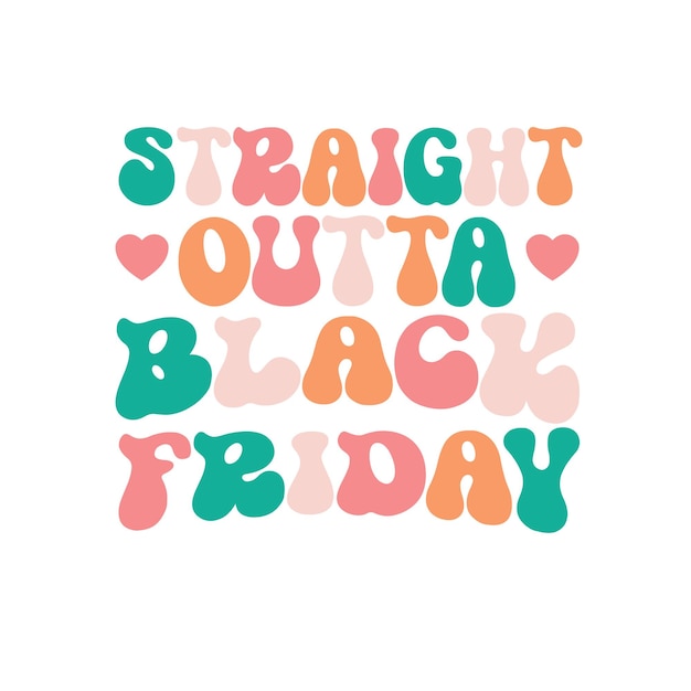 Vector black friday typography vector design