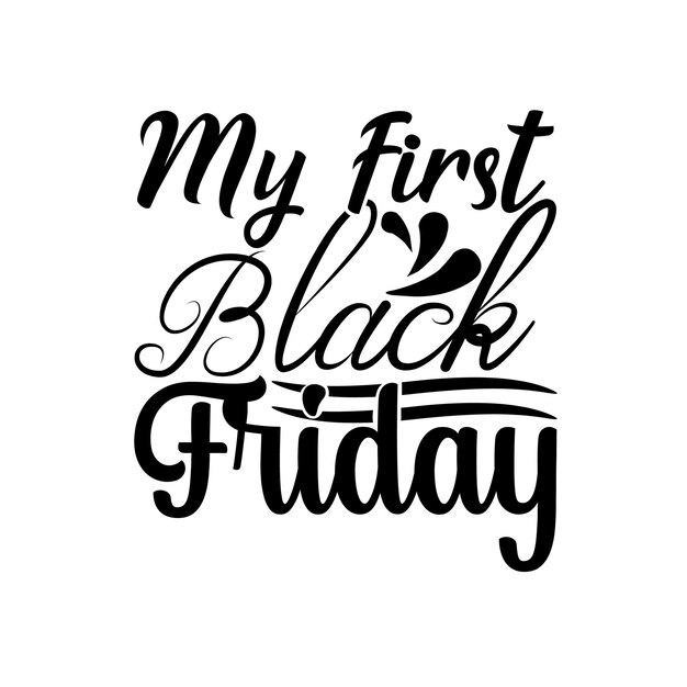 Vector black friday typography vector design