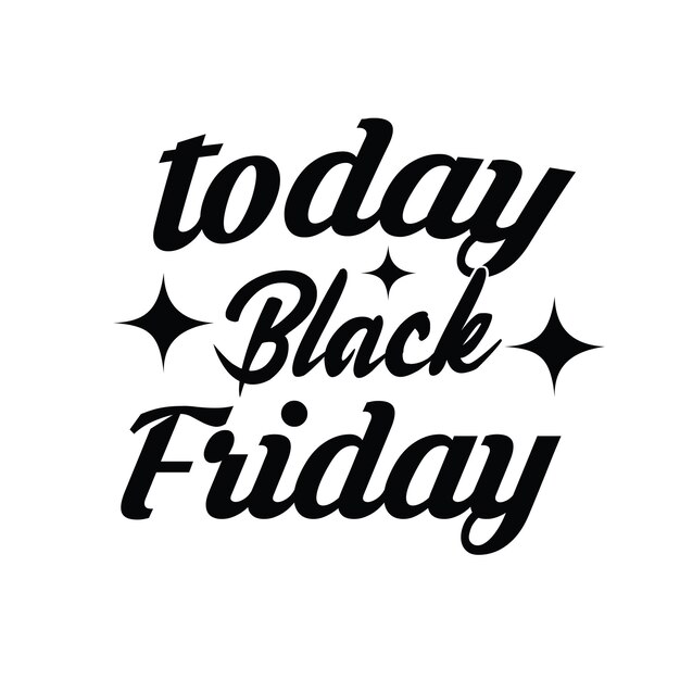 Vector black friday typography vector design