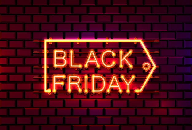 Black Friday-uithangbord, neonteken