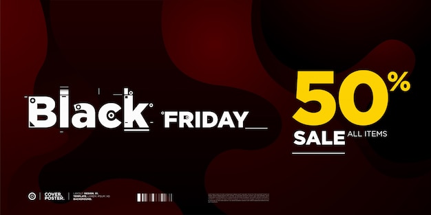 Black friday uitverkoop 50% banner