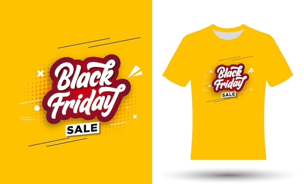 Black friday-uitverkoop belettering concept t-shirtontwerp