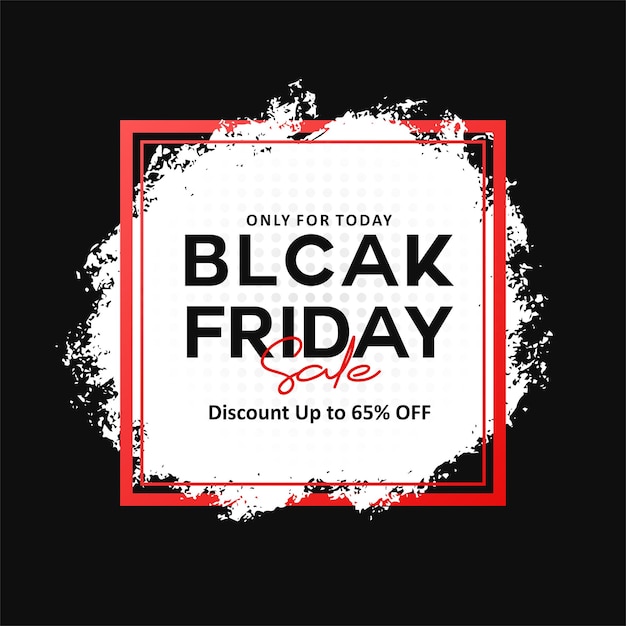 Vector black friday-uitverkoop met brush splash