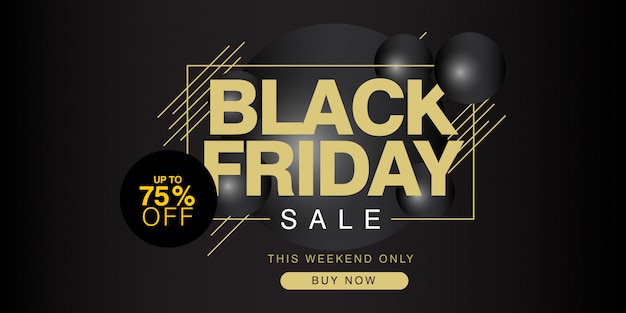 Black friday-uitverkoop tot 75% korting op banner