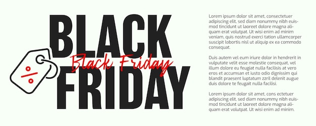 Vector black friday vector banner sale