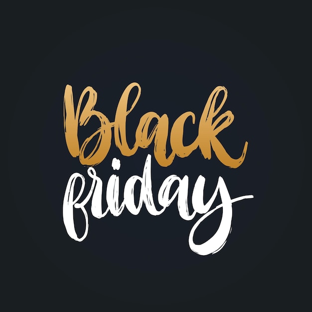 Black friday, vector handgeschreven zin. kalligrafie voor verkoopposter, kortingskaart enz. belettering illustratie voor label of sticker.