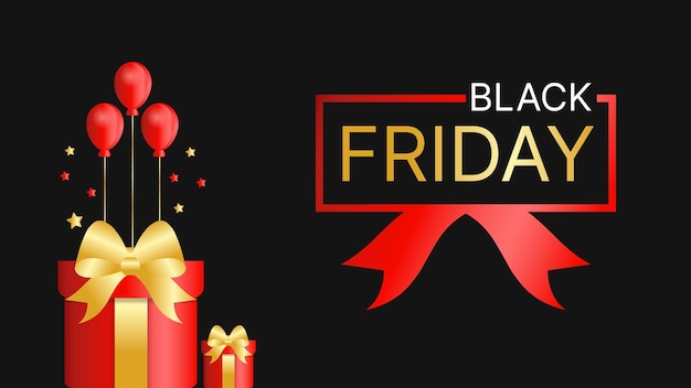 Black Friday verkoop banner ontwerp sjabloon vectorillustratie.